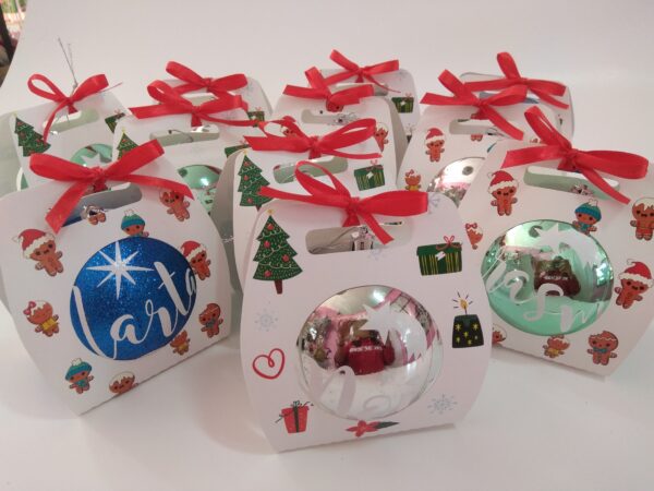 Bolas de Navidad Personalizadas con caja decorada